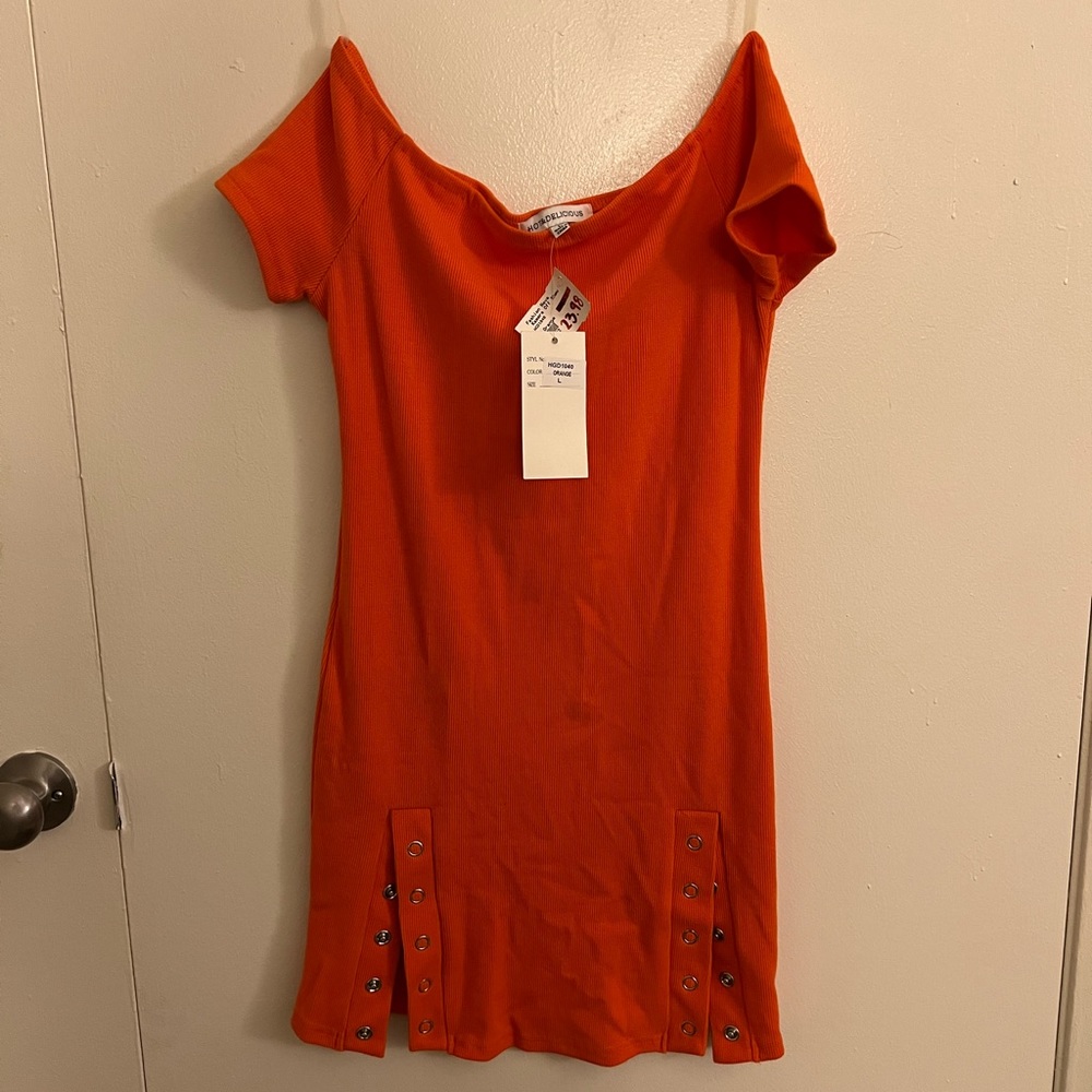 NEVER WORN NWT Off-the-Shoulder Club Dress